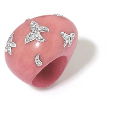 Ayla Tagua Nut and Diamond Ring