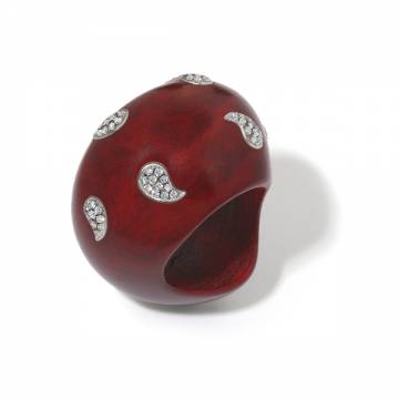 Chester Tagua Nut and Diamond Ring