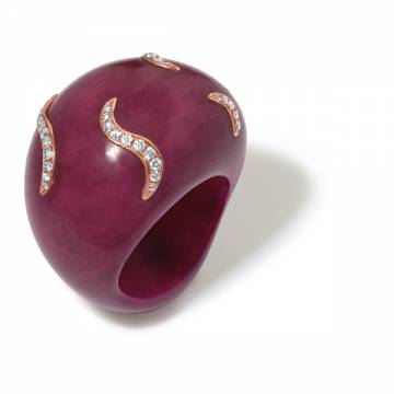 Olivia Tagua Nut and Diamond Ring