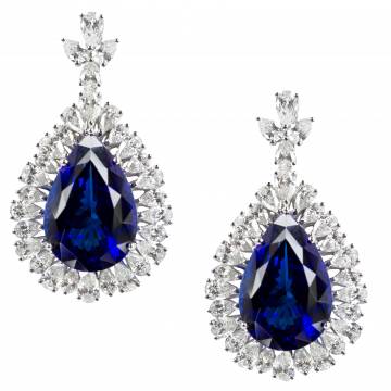 Queenie Tanzanite and Diamond Drop Earrings