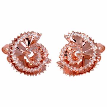 Ravishing Rose Gold and Diamond Stud Earrings