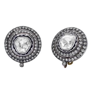 Arjent Polki Diamond Earrings