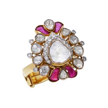 Darkhshidan Polki Diamond Ring