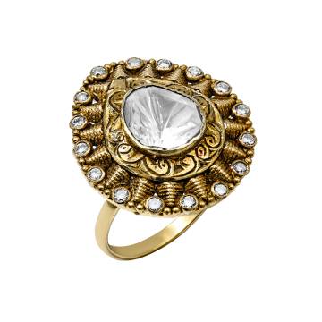 Khorshid Polki Diamond Ring