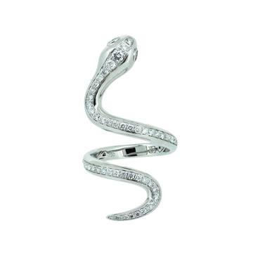 Fortune's Coil White Gold and Diamond Ring