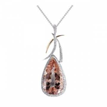 Riviera Morganite & Diamond Pendant