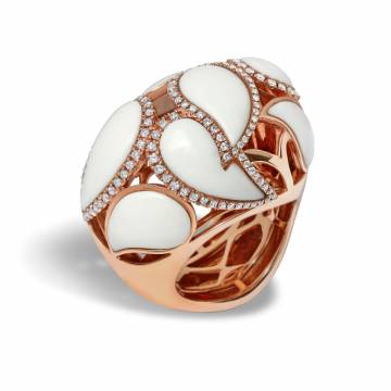 Aiti White Jasper and Diamond Ring