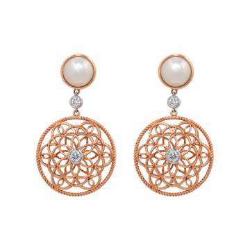 Nitya Pearl and Gold Earrings