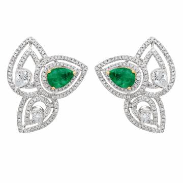Vividus Emerald and Diamond Earrings